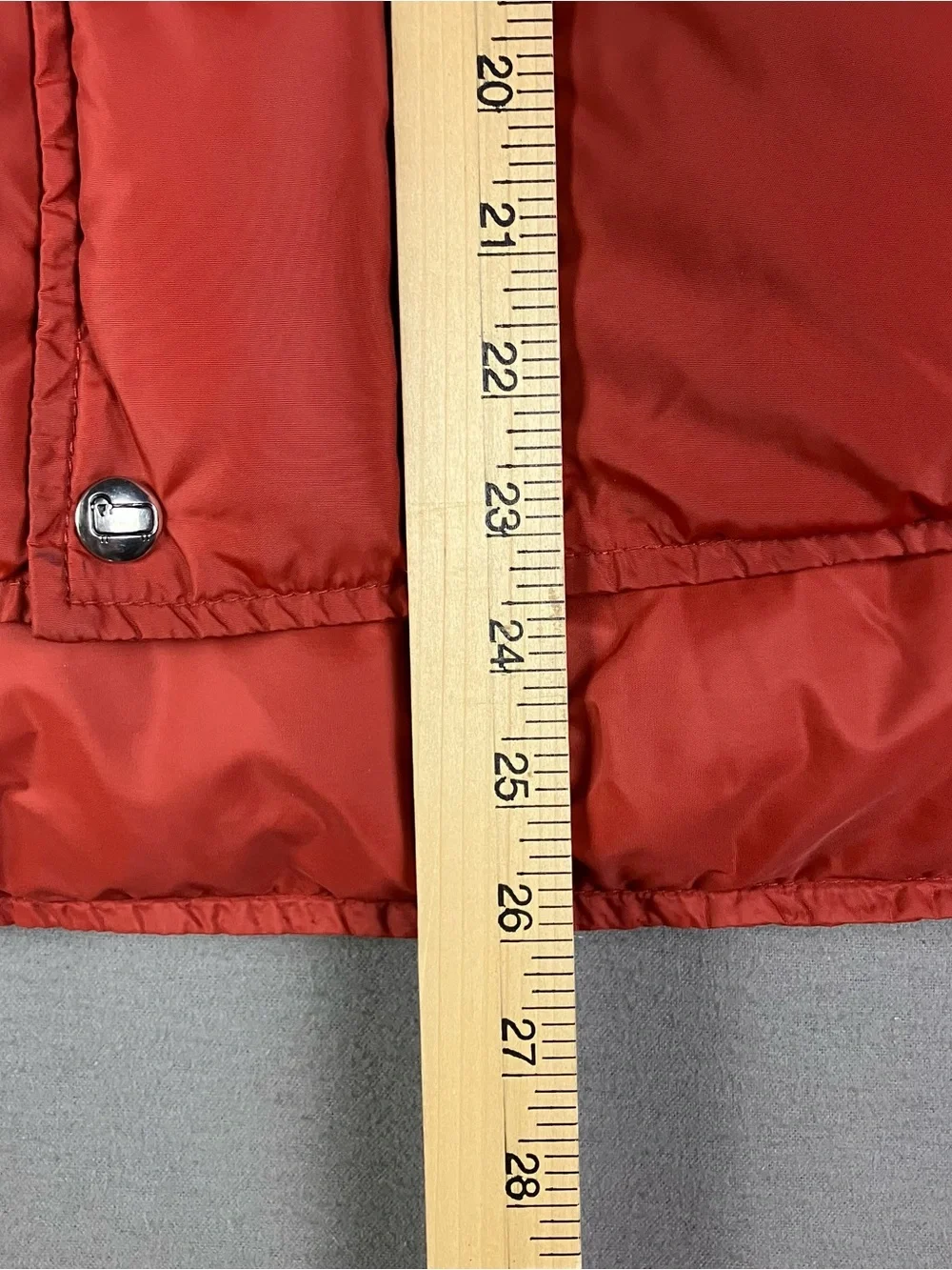 Vintage Woolrich Men’s Size M Down Puffer Vest Snap Front Pockets Burnt Orange.